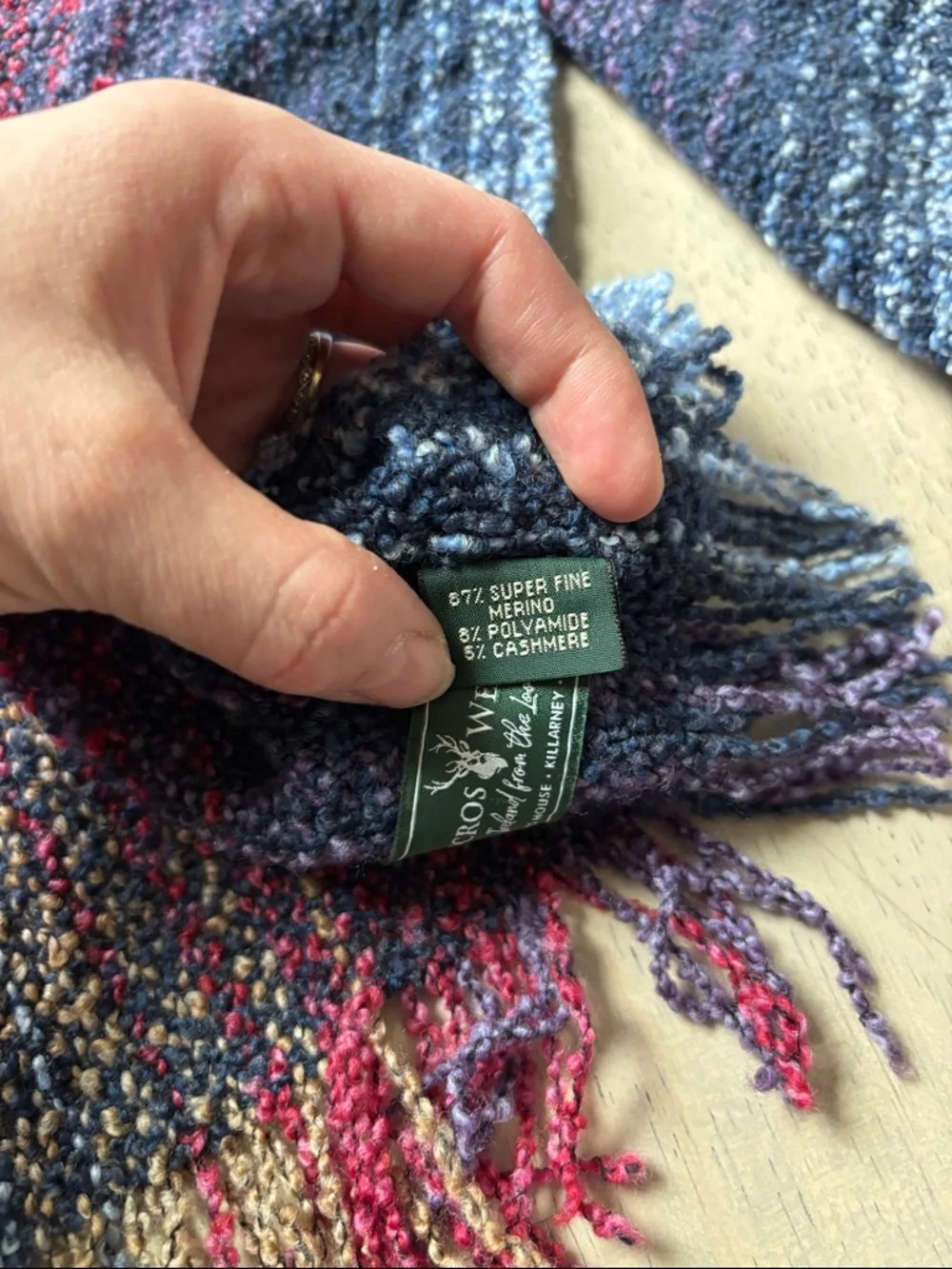Wool & Cashmere Skellig Scarf